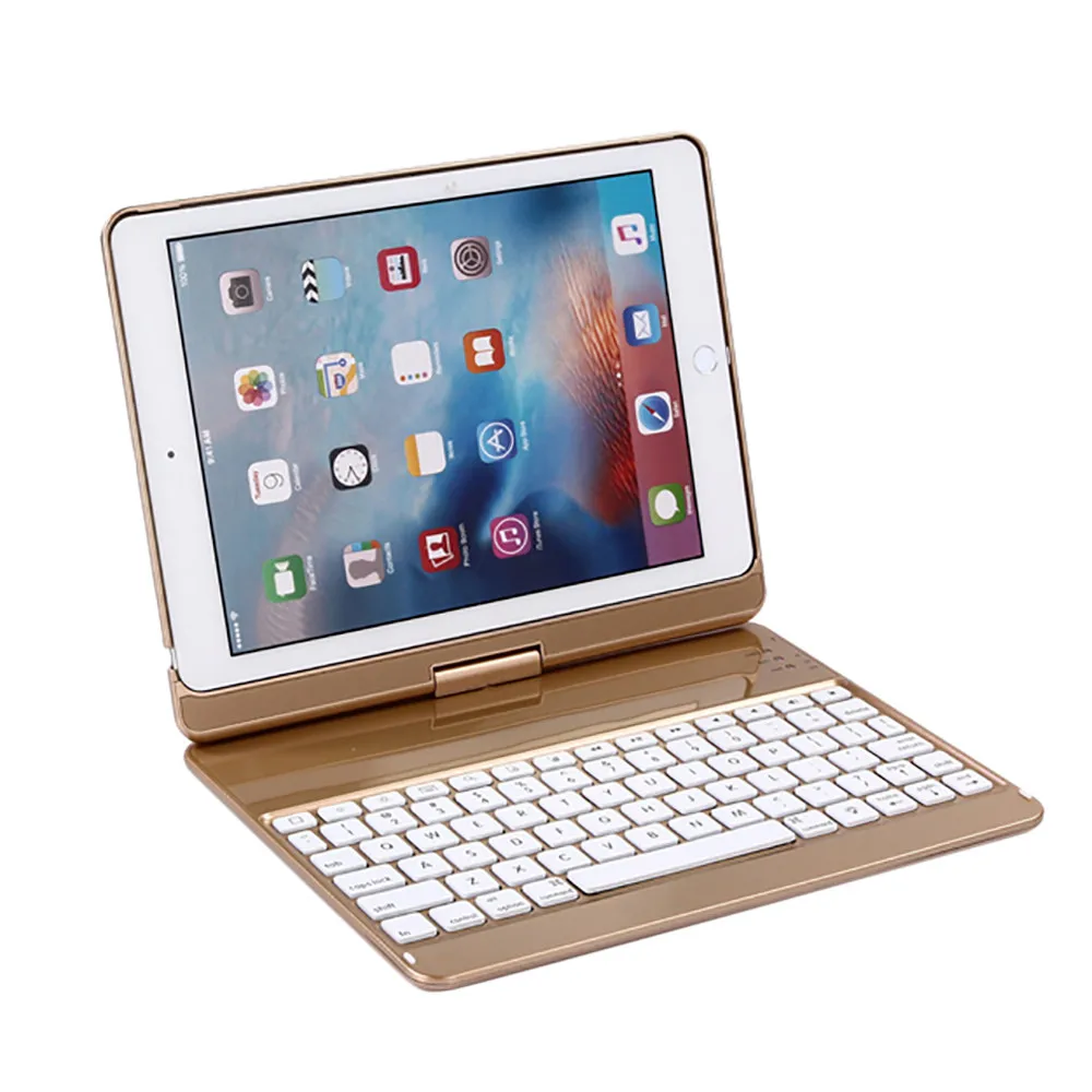 Золотой VOBERRY клавиатура для Apple, Беспроводная Bluetooth клавиатура, съемная для Ipad 9,7 дюймов / Pro Air1/Air2 с держателем для карандашей#2 - Цвет: Золотой