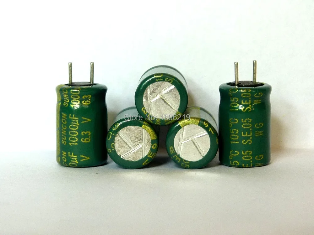50 шт. 1000 мкФ 6 3 В SANYO SUNCON WG серии 8x12 мм супер низким ESR оригинальный 6.3V1000uF Алюминий