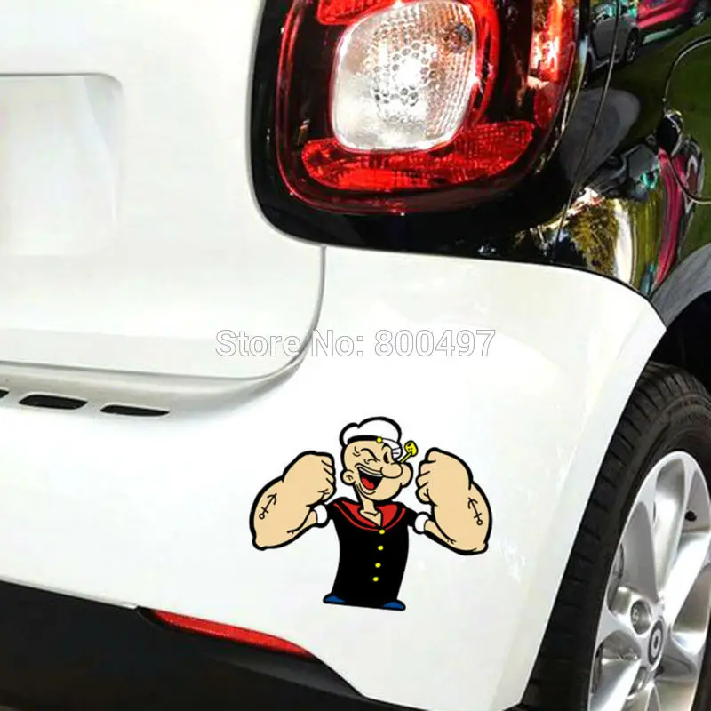 10 x новейшие Стикеры для стайлинга автомобиля забавные Popeye матросские мышцы