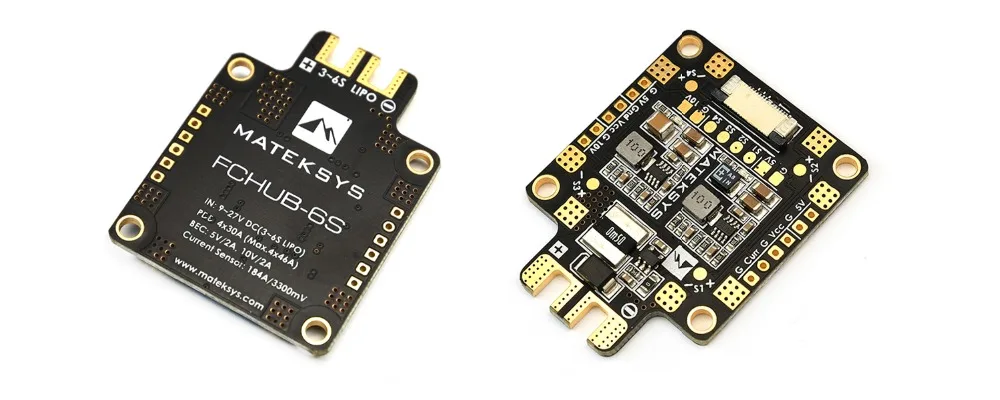 Распределительная плата Matek FCHUB 6S Hub 5V & 10V BEC Встроенный датчик тока 184A для