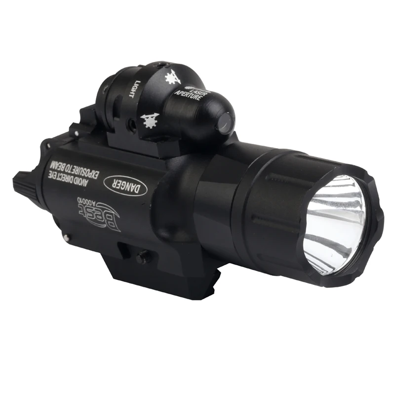 Высококлассный алюминиевый тактический фонарик 420 люмен зеленый лазерный прицел