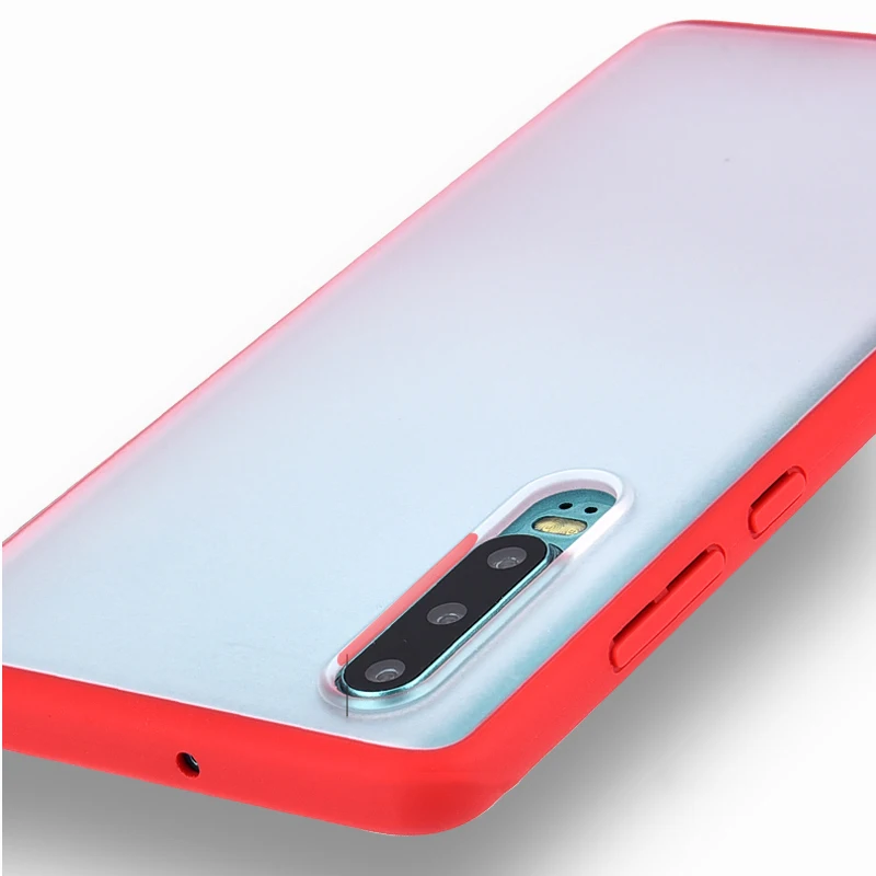 Для Huawei P30 Pro Чехол мягкий TPU край + Жесткий ПК матовый прозрачный тонкий чехол для