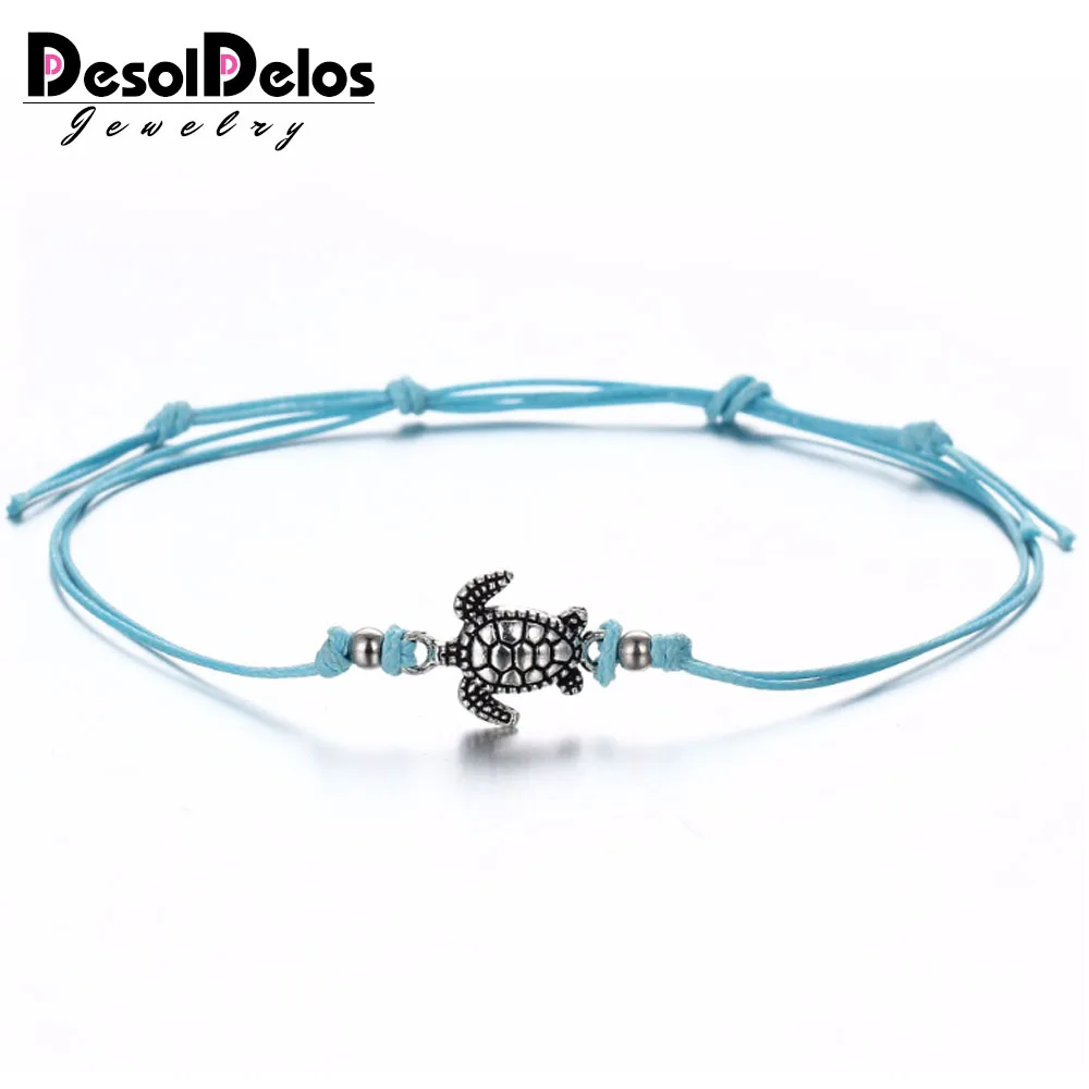 Летняя Пляжная черепаха в форме прелестная Веревка Браслеты для лодыжки женщин