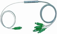 mini 1x2 fiber optic splitter with sc apc connector 0 9mm loose tube 1m plc splitter