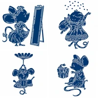 lovely cartoon mouse princess pattern metal cutting dies stencil scrapbooking embossing for paper card diy crafts supplies