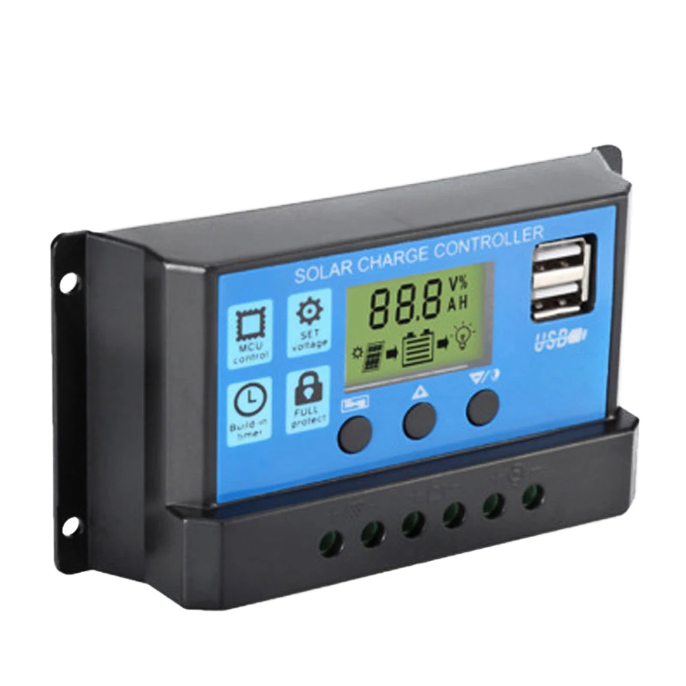 Универсальный Панели солнечные контроллер Батарея зарядки 12V/24V авто