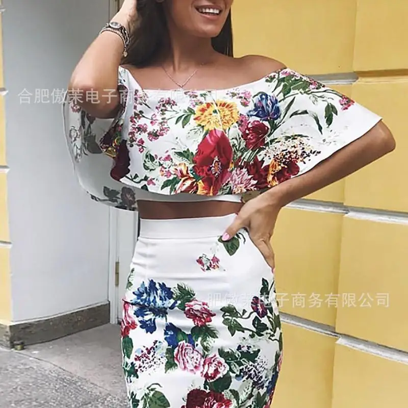 Женский облегающий комплект из 2 предметов вечерние комплекты укороченного топа