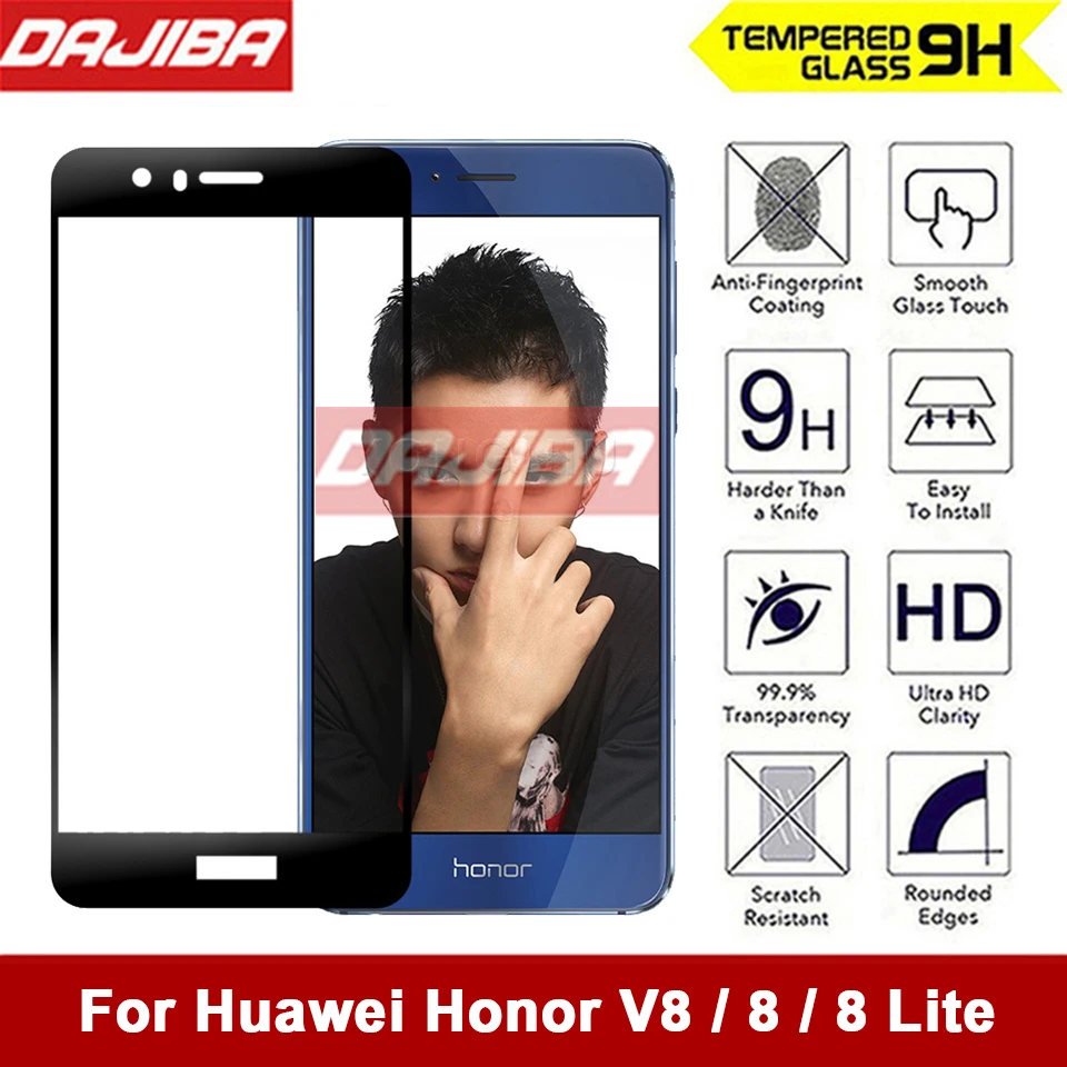 9H 3D изогнутый край Полное покрытие для Huawei Honor 8 Lite закаленное стекло Защита