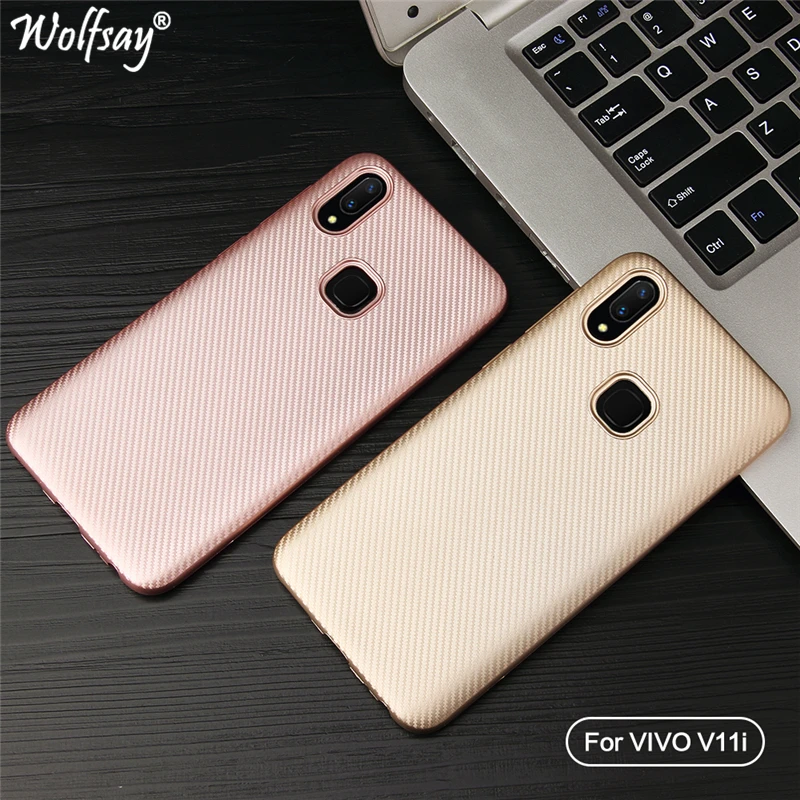 Ultra Thin Soft Phone Cover For Vivo V11i Case V11 6.3" New Carbon Fiber TPU Silicone Cases Z3 Funda Coque | Мобильные телефоны