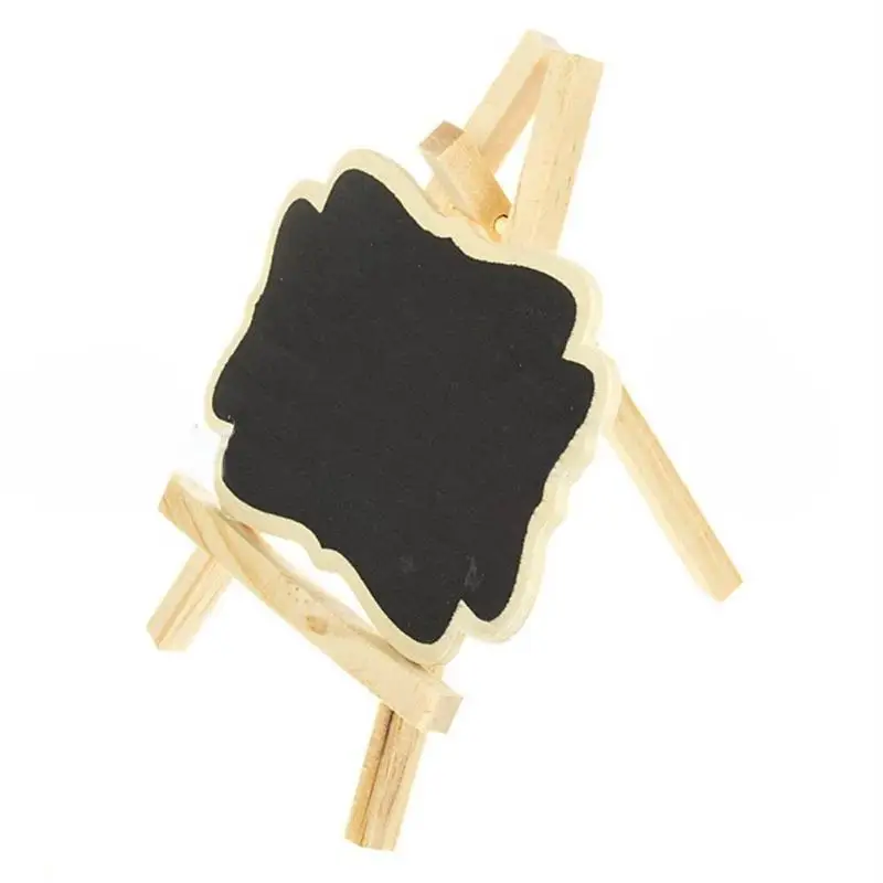 1Pcs Wood Short Blackboard Terrarium Figurine Ornament Fairy Garden Landscape Decoration Wedding Number Indicator Plate R3 | Дом и сад