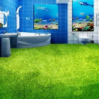 free shipping custom toilets bathroom bedroom living room meadow map moisture proof self adhesive thickened 3d wallpaper floor