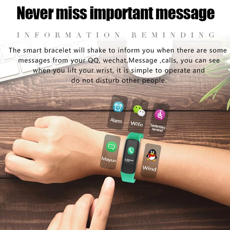 2019 P7 умный Браслет крови Давление сердечного ритма Фитнес трекер Смарт-браслет с