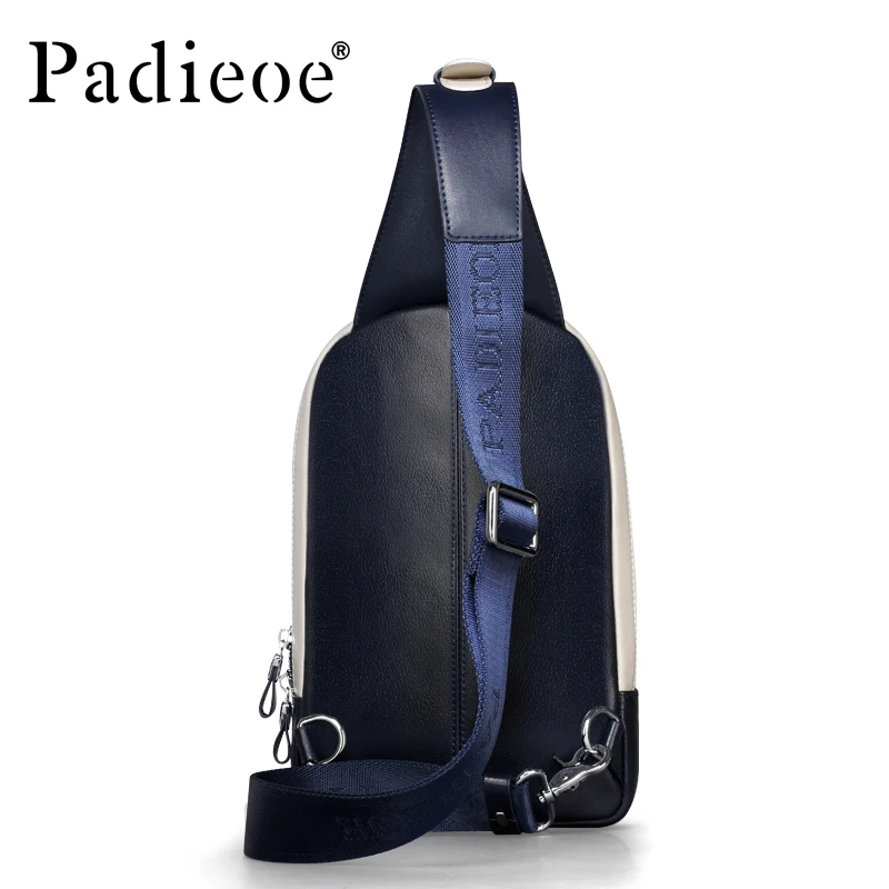 Мужская Наплечная Сумка Padieoe модная повседневная сумка-слинг из натуральной кожи