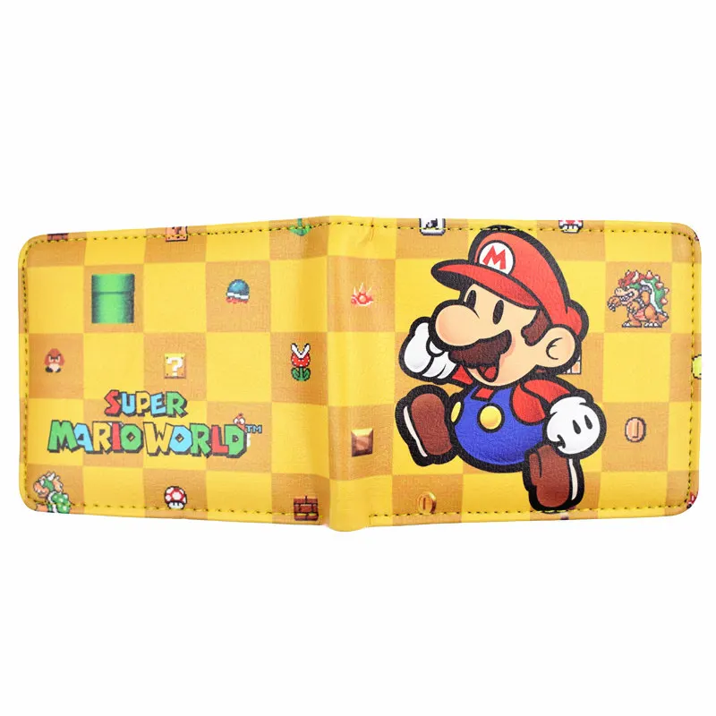 Super Mario World кошельки милый мультфильм комикс кошелек студент nintendo Игры фигурки "Супер Марио" Кошелек кредитный держатель для карт - Цвет: PU 013