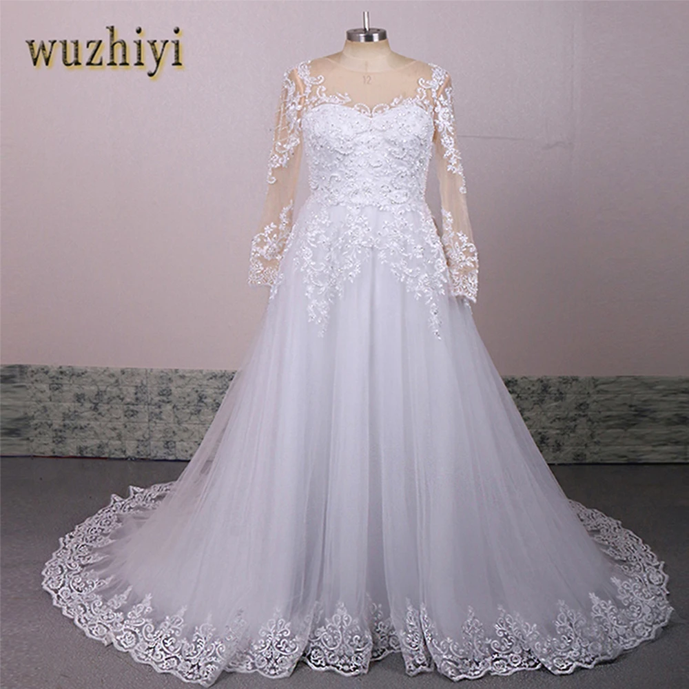 Wuzhiy Vestido de noiva, сексуальное свадебное платье, свадебное платье с открытой спиной, бальное платье принцессы, свадебное платье на заказ, свадебное платье