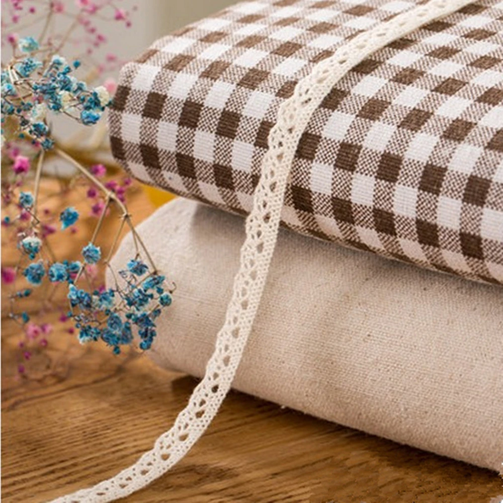 Швейная ткань 5 ярдов сделай сам кремовая черная отделка хлопок кружево лента