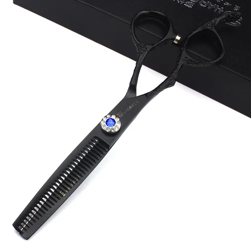 6inch thinning black Левые руки парикмахерские магазинные Ножницы Профессиональные 6,0 440c ножницы для стрижки волос филировочные ножницы Клипер левая рука Tesoura - Цвет: 6inch thinning black