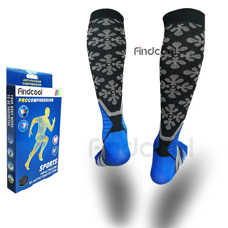 Findcool Компрессионные носки для мужчин и женщин, подходят для медицинских, спортивных, медсестер, кроссфита, лучше всего для улучшения циркуляции мышц
