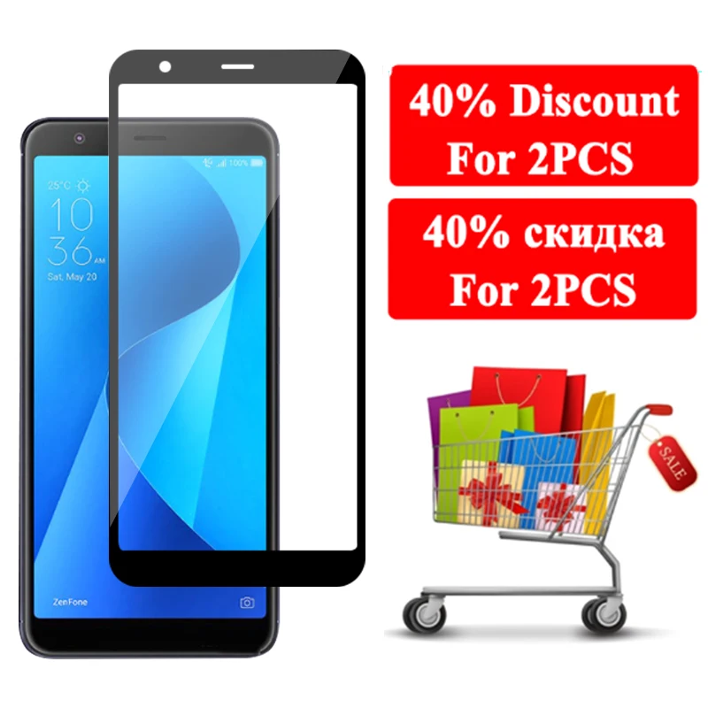 Полное покрытие Защитное стекло для Asus Zenfone Max Pro M1 ZB601KL защита экрана Tremp ZB555KL Plus
