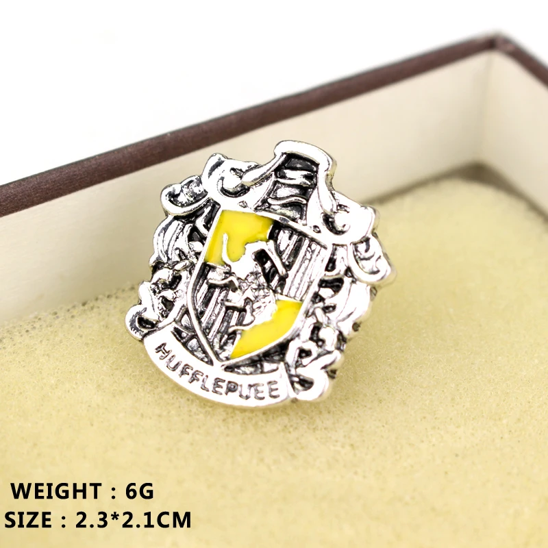 Хогвартс значок колледжа брошь волшебный Гриффиндор Слизерин Ravenclaw Hufflepuff символ металлический значок булавка шляпа брошь для одежды Ювелирные изделия