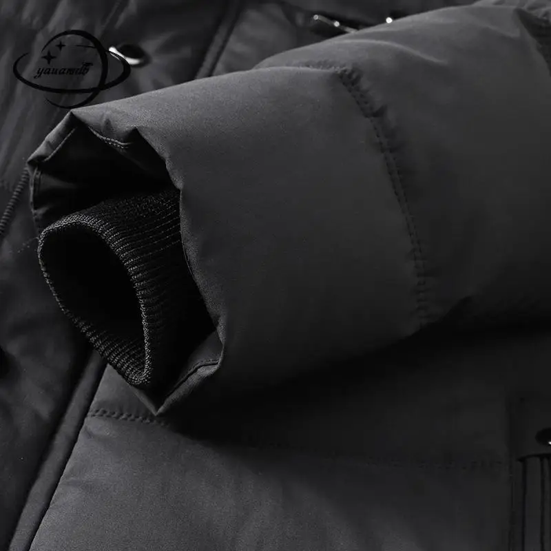 YAUAMDB мужские парки зимняя куртка XL 4XL Мужское пальто одежда с капюшоном