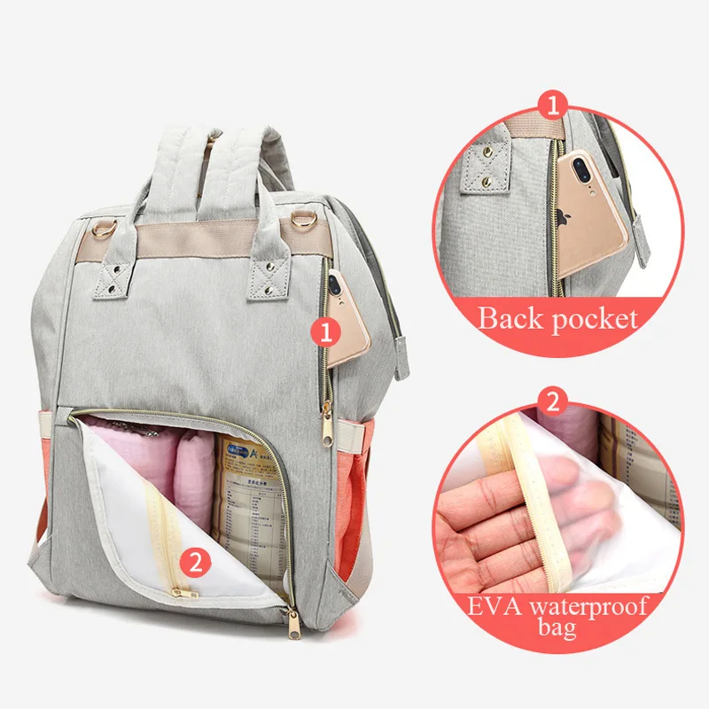 Модная сумка для мам полосатая подгузников беременных вместительная детская