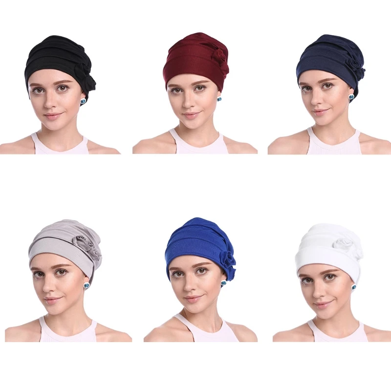 

Women's 2020 Spring Summer Hats Floral Beanie Cap Hat Turban Cap Hair Loss Headwear Hijib Muslim Excerpt