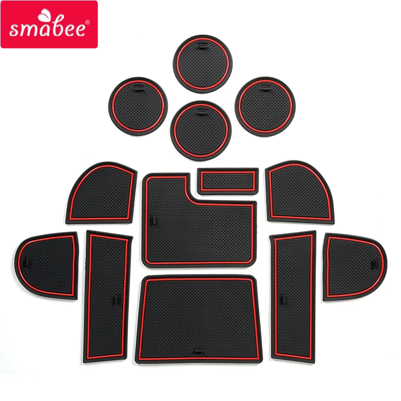 

Smabee Anti-Slip Gate Slot Mat For Subaru WRX 2015~2020 WRX 2016 2017 2018 2019 Accessories Rubber Cup Holders Non-slip mats