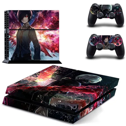 Съемный Аниме Токийский вурдалак PS4 кожи наклейка для sony playstation 4 консоли и 2 контроллеров PS4 скины наклейки Винил - Цвет: DPTM1566