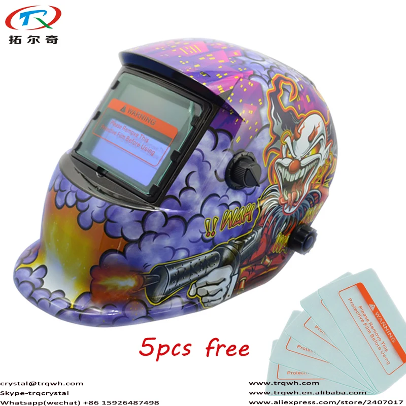 

Tig Mig Mac Welder Cap Free Shipping Solar Decal Welding Helmet Auto Darkening Lithium Battery Head Protective TRQ-HD03-2200DE