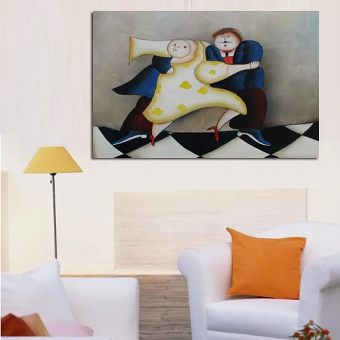 Новинка абстрактное искусство ручной росписи танцующие картины маслом на холсте