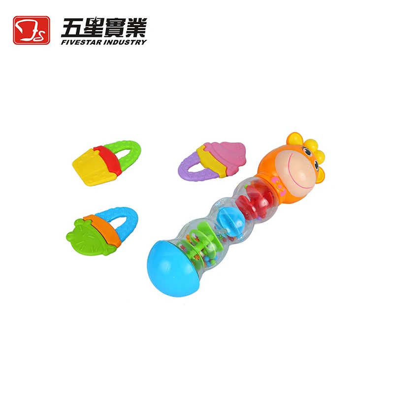 FS TOYS 1 комплект 35792A песочные часы Колокольчик для новорожденных Игрушки для малышей погремушки детские игрушки Прорезыватель подарок на день рождения пластиковый колокольчик