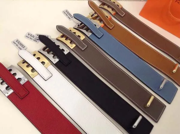 Новый Широкий кожаный три ряда Регулируемая пряжка для ремня женский браслет |