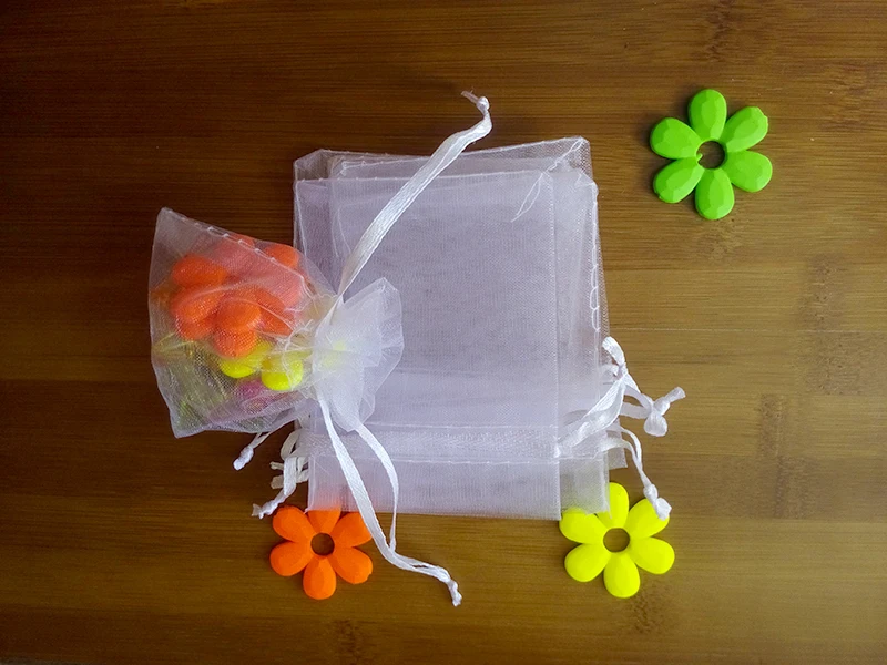 100 шт. прозрачные пакеты из органзы 20 х30 см|bag for|bags for teabag white |