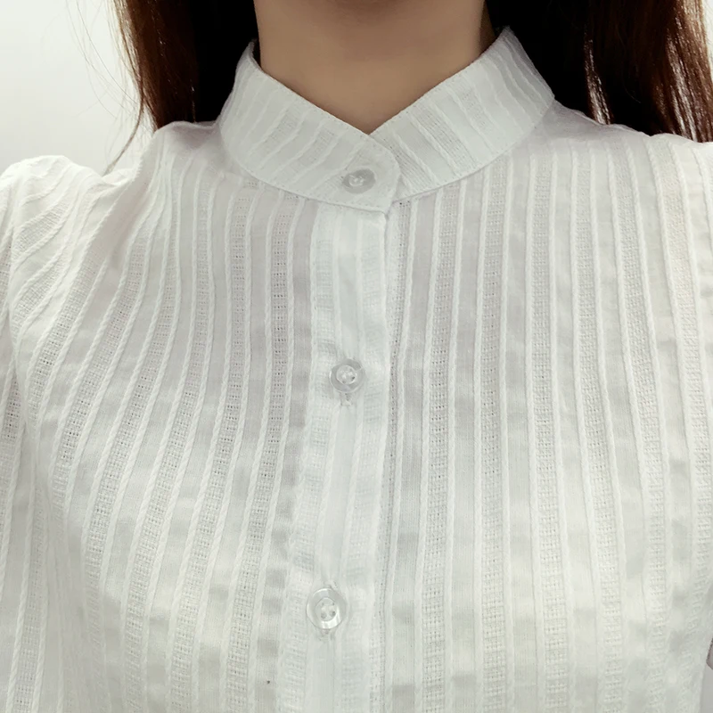 

Foxmertor Cotton Shirt High Quality Women Blouse Autumn Long Sleeve Solid White Shirts Slim Female Casual Ladies Tops