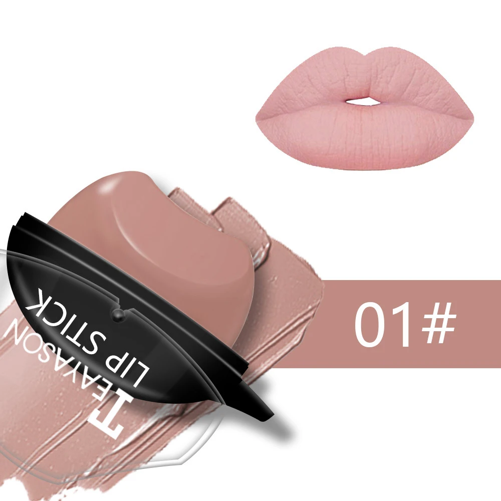 1 Make Up матовый бальзам для губ водостойкий стойкий карандаш для губ 12 цветов Увлажняющий блеск для губ Косметика для сексуальных красный пигмент - Цвет: 1