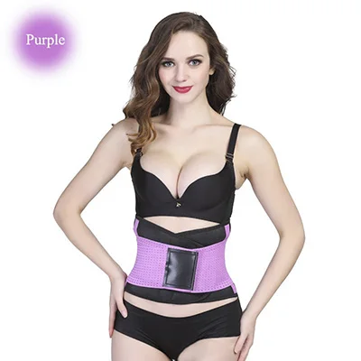 purple Женский корсет для коррекции талии, корректирующий пояс для похудения, моделирующий ремень, корректирующий корсет для похудения, пояс для талии из неопрена, поясничный пояс для спины - Цвет: purple