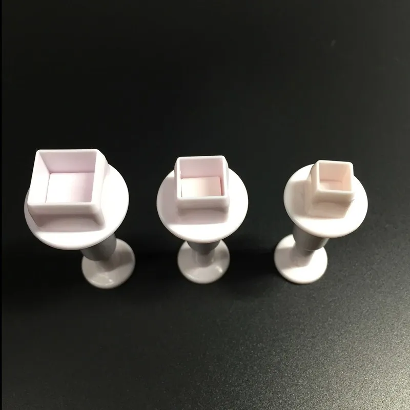 

3PCS/SET Square Shape Spring Plastic Cake Tool Fondant Cake Decorating Sugar Rcraft Tools Biscuit Cookie Cutters