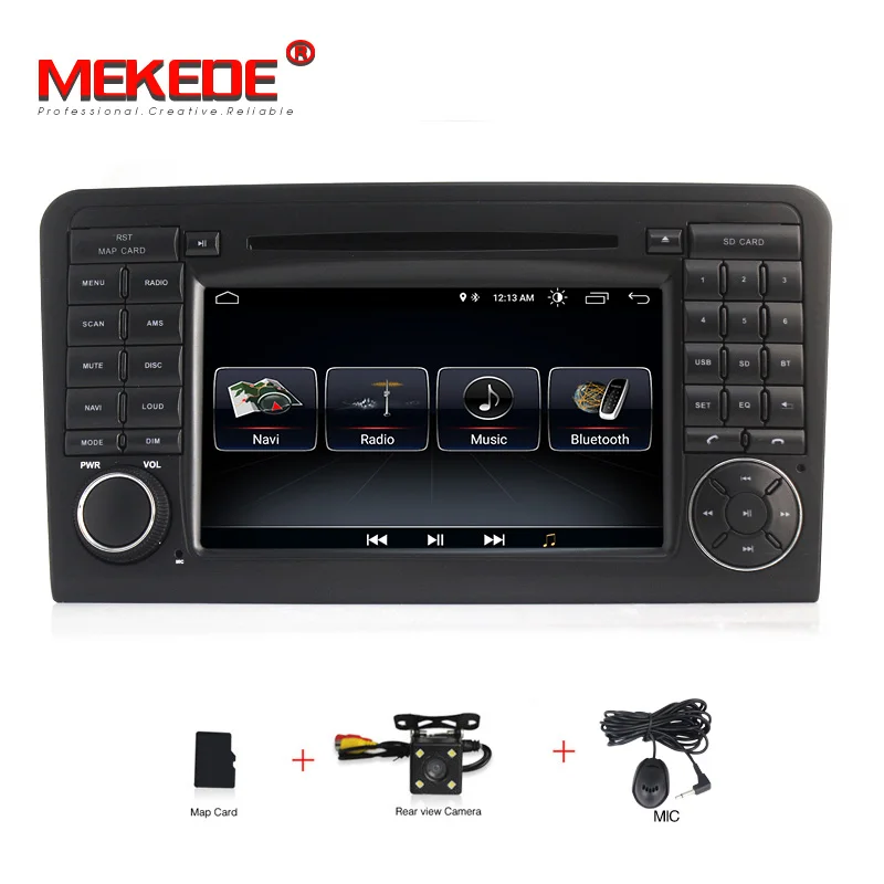 CAR DVD CAMERA HD 2DIN 1024x600 Android 8,1 Автомобильный DVD плеер для Mercedes Benz класс GL ml W164 ML350 ML500 X164 GL320 GPS стерео радио - Цвет: CAR DVD CAMERA
