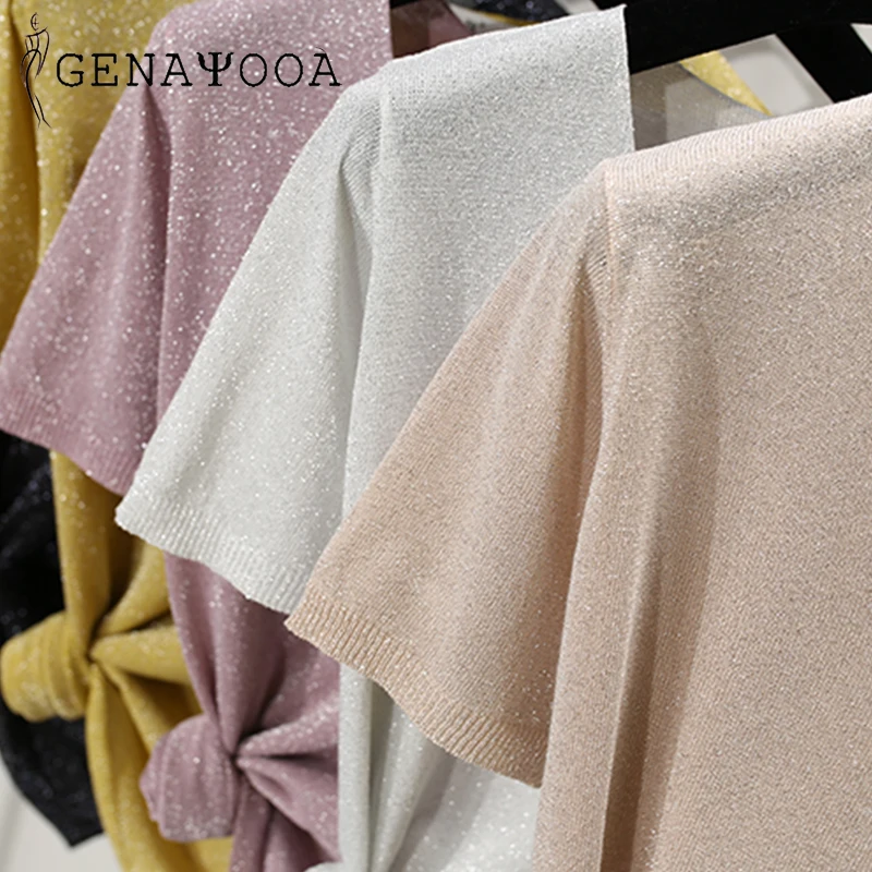 Genayoa Harajuku летняя женская футболка Новое поступление модная v образный вырез