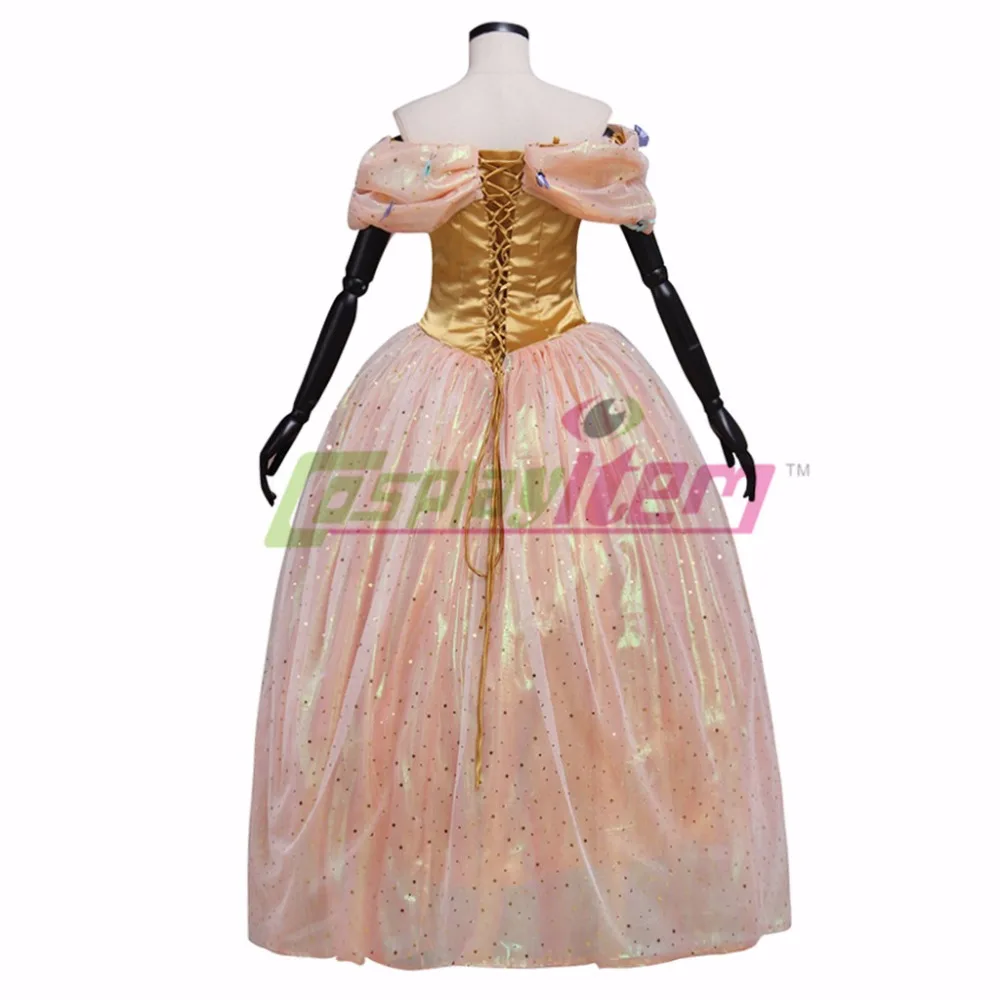 На Заказ Костюм Золушки Косплей Желтый Версия Взрослых женщин Хэллоуин Карнавал