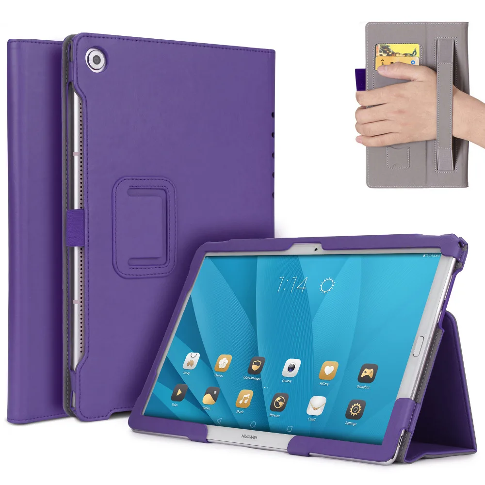 Кожаный чехол-подставка из воловьей кожи Магнитный смарт-чехол для Huawei MediaPad M5 10 8