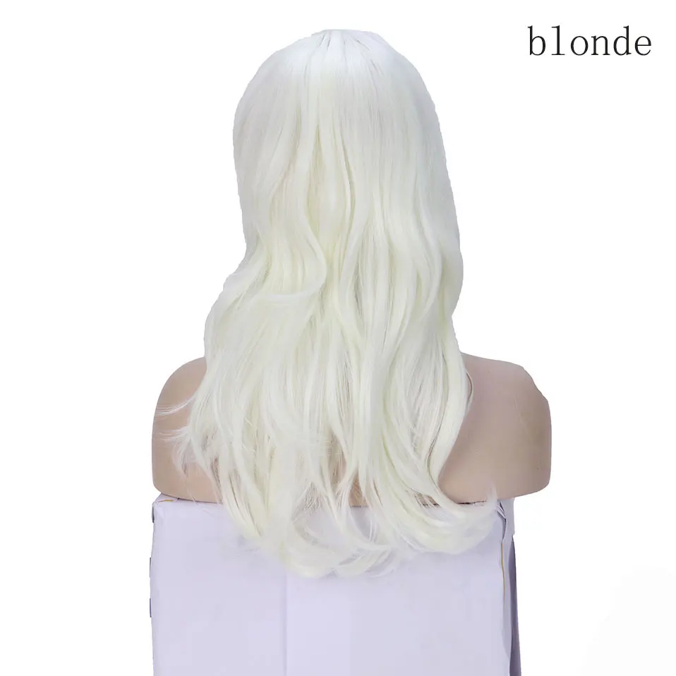 blonde SNOILITE женские длинные свободные волнистые косплей парик коричневый термостойкие волокна натуральные синтетические волосы на голову парик Омбре вечерние для женщин - Цвет: blonde