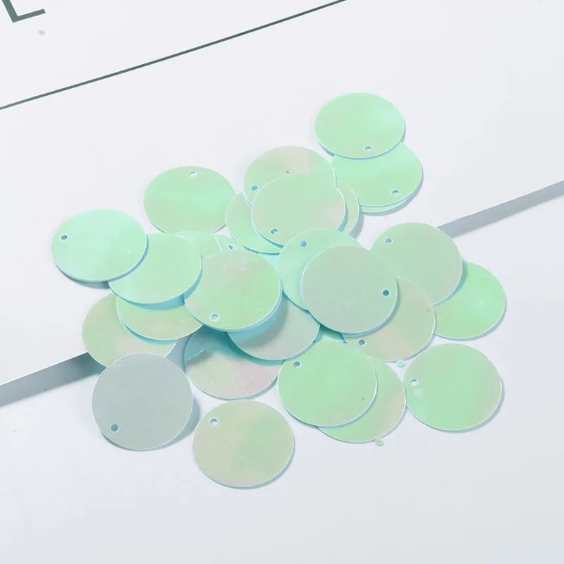 AB Mint 60 шт./лот 25 мм блестки AB цвета большие круглые пайетки для рукоделия DIY Изготовление ювелирных изделий платье для латинских танцев Швейные аксессуары - Цвет: AB Mint