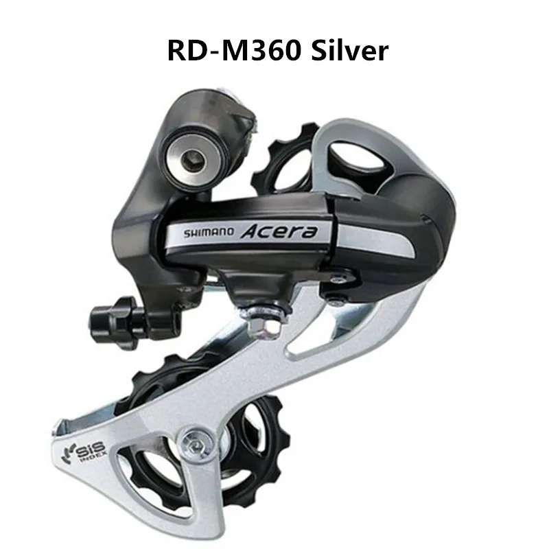 RD-M360 Silver Катушки SHIMANO ALIVIO RD M310/360/M410 фотоаппаратов моментальной печати 7 S 8 S Скорость MTB задний переключатель передач велосипедный черный и серебряный - Цвет: RD-M360 Silver