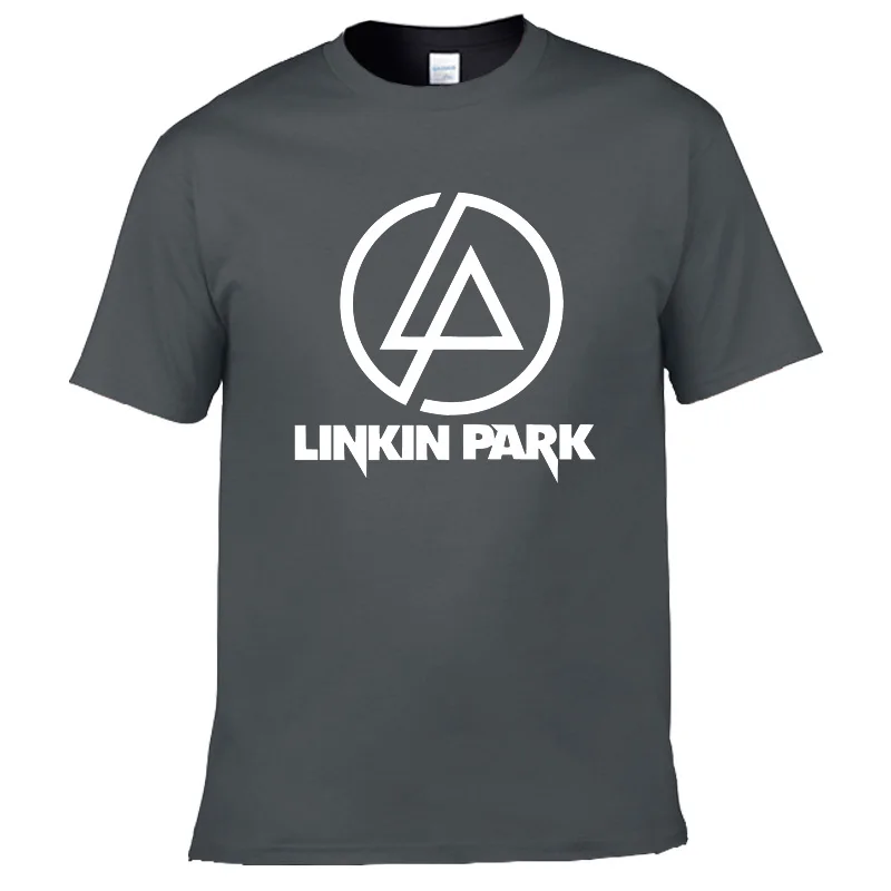 Летняя модная мужская футболка Lincoln LINKIN Park, хлопковая брендовая одежда Linkin, короткие топы, футболки - Цвет: Dark Grey-W