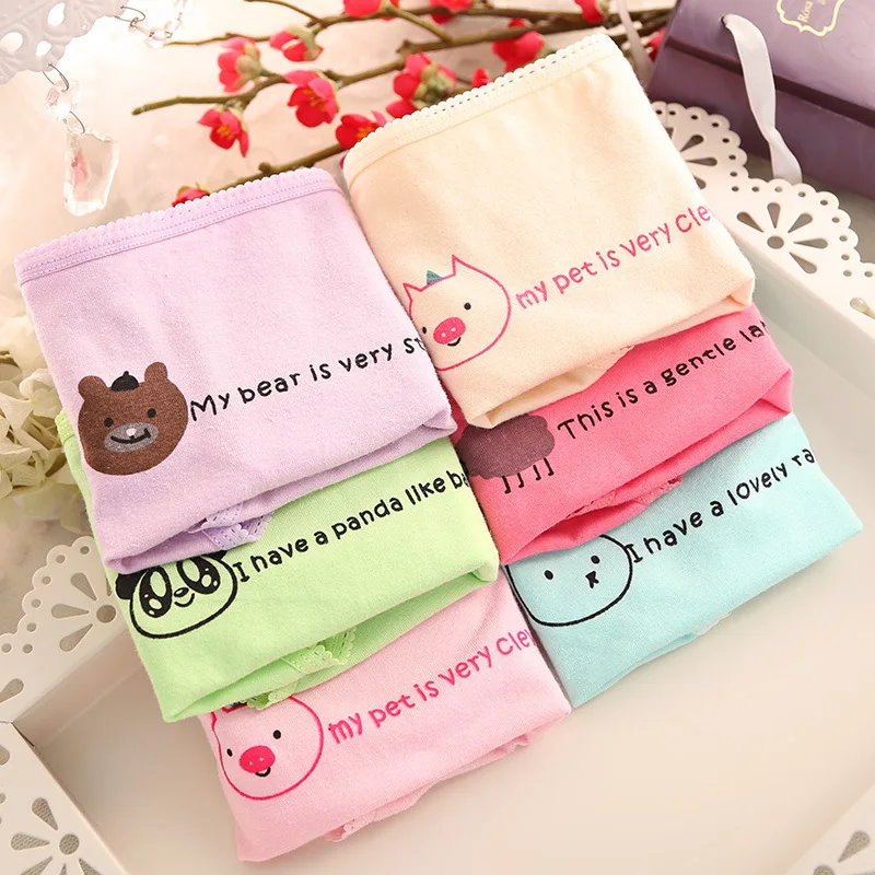 Лидер продаж хлопковые трусы Для женщин Нижнее Бельё для девочек Трусики трусики