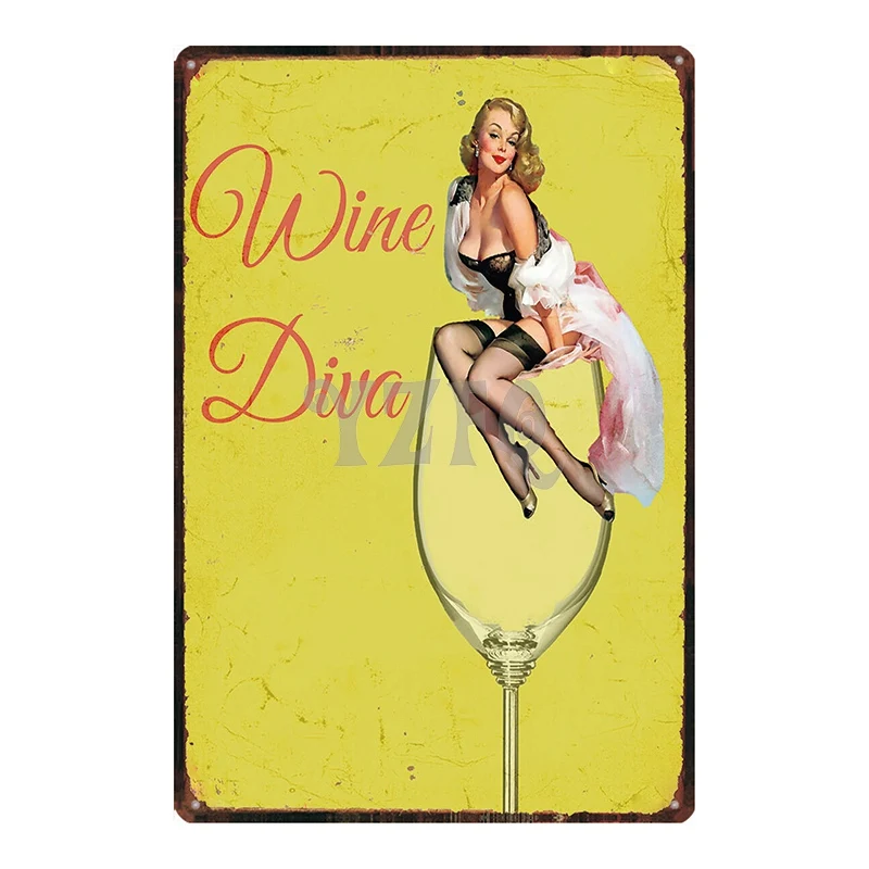 Жестяной Значок PIN UP GIRL потертая шикарная металлическая табличка винтажная