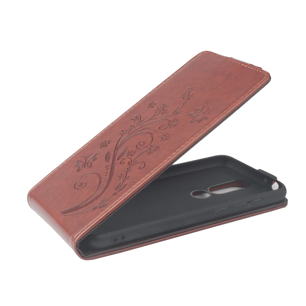 Тиснение Флип Бумажник кожаный чехол для Nokia X5 открывается вертикально оболочка 5