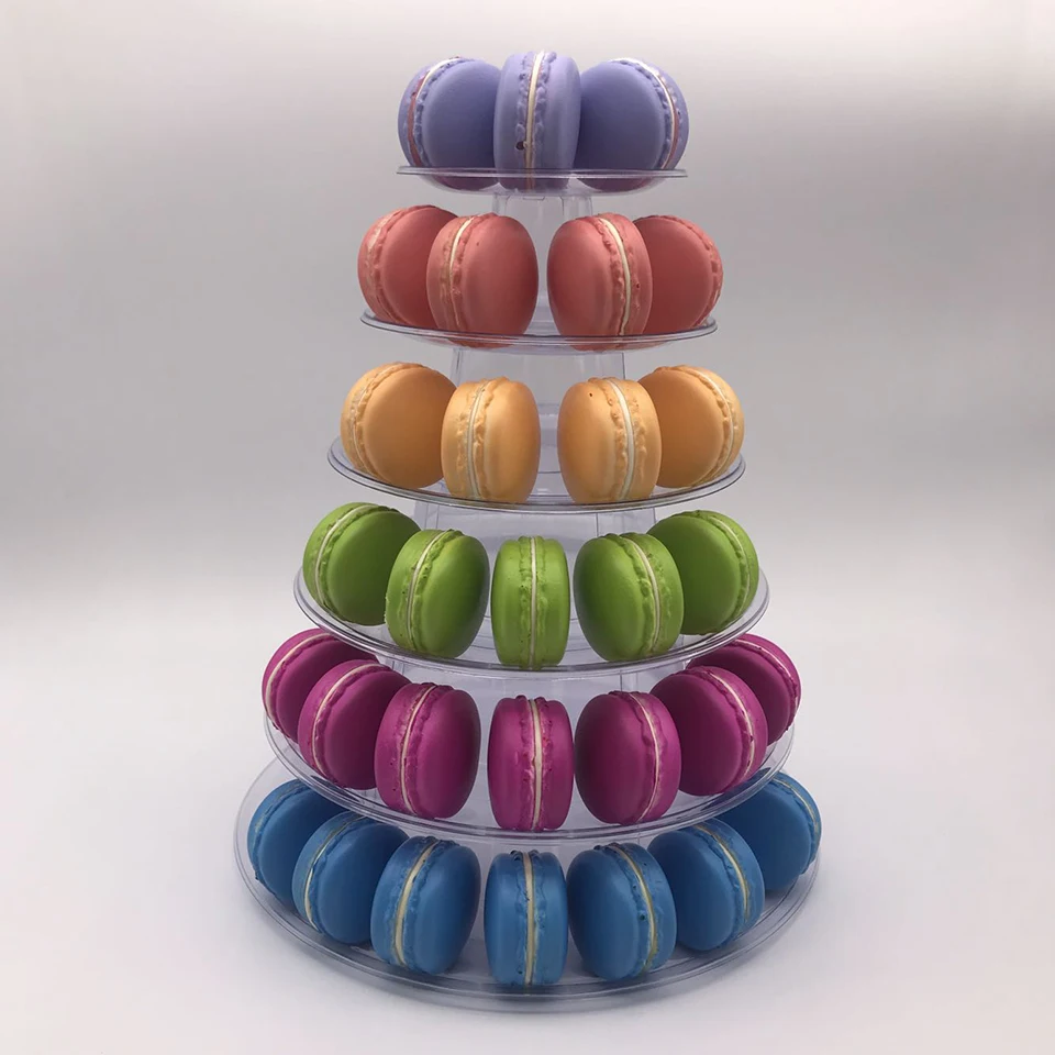 6 слойная витрина для торта Transhome Macarons подставка еды кекса свадебное украшение